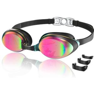 Aegend Flat Lens Swim Goggles, Anti-Fog Swimming Goggles, No Leak Anti-UV Pool Goggles for Adult Men Women Youth