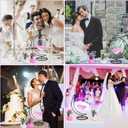 Mqiielle Wedding Unity Sand Ceremony Kit Include Moon Stand Love Bottle Cork 2 Ceremonial Vases with Flower Garlands Wedding Sand for Weddings Bridal Parties Valentine's Day