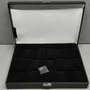 Artilife 24 Slot Watch Box for Men,Watch Cases for Men,Watch Display Case,Glass Top,PU Leather Display Storage Collection Organizer Jewelry Case Watch Organizer with Removable Pillows Black