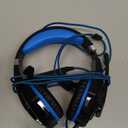 BENGOO G9000 Stereo Gaming Headset for PS4 PC Xbox One PS5 Controller, Noise Cancelling Over Ear Headphones with Mic, LED Light, 7.1 Surround Sound, Soft Memory Earmuffs for Nintendo Xbox Series X|S (Blue)