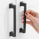 10 Pack 5 Inch Hole Centers, Matte Black Cabinet Pulls Black Cabinet Handles Black Kitchen Hardware for Cabinets ZP2206 Drawer Bedroom Dresser Bathroom Vanity Cupboard Closet