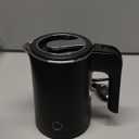 0.5L Small Portable Electric Tea Kettle Stainless Steel, Travel Mini Electric Coffee Kettle, Hot Water Boiler Heater for Business Trip, Camping, Travel, Office (Black)