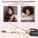 Thin Curling Iron, 3/8 Inch Small Curling Iron Wand for Short & Long Hair, Small Ceramic Barrel with 2 Temperature for Tight Curls, Include Heat Resistant Glove