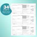 1099 NEC Forms 2025 with Envelopes, 50 Recipients 2025 1099 NEC Tax Forms, 4 Part Kit, Compatible with Accounting, 50 Self Seal Envelopes, Includes 3 1096 Forms