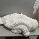 L'AGRATY Chunky Knit Blanket Throw,Soft Chenille Yarn Throw Blanket 50x60Handmade Cable Knit Crochet Blanket,Large Knit Blankets Chunky Yarn,Rope Knot Throw Blanket for Couch Sofa Bed Home Decor (Ivory)