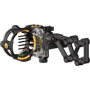 Trophy Ridge React H5 Bow Sight - 5 Pin Sight, Tool Less Windage and Elevation Adustability, 2nd Axis Leveling, Adjustable Click Light (Black) Trophy Ridge React H5 Bow Sight - 5 Pin Sight, Tool Less Windage and Elevation Adustability, 2nd Axis Leveling, Adjustable Click Light (Black)