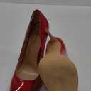 Women's Pointed Toe Shallow Stiletto Heels 4.7 Inch Pumps Wedding Party Banquet Shoes (7.5, Red)