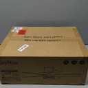 EasyNice 42 Inch White Ceiling Fan with Light, Flush Mount and Remote Control, Dimmable 3Color Temperature LED, 6Speed Reversible DC Motor, 5Blade Modern Design for Indoor or Outdoor