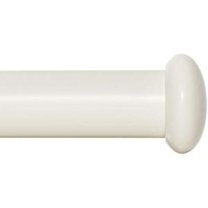 Ivilon Adjustable Window Curtain Rod - Heavy-Duty, Ideal for Living Room, Bedroom - Easy Install, Ivory 48-86 Inch