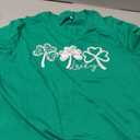 St Patricks Day Shirt for Women Lucky Shamrock Paddy's Day Tshirt Irish Clover Tee Top (Large, Green5)