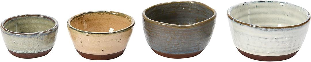Stoneware Bowls with Reactive Glaze Finish, Set of 4