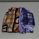 Leekalos Reusable Washable Dog Diapers Female (3 Pack) - Highly Absorbent Doggie Diapers - Size Adjustable Puppy Diapers for Dog Period Panties (Large (15"-17" Waist), Plaid)