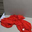 SOLY HUX Women Plus Size Summer Dress Cold Shoulder Short Sleeve Casual Loose Short Dresses (Plain Red, XL)