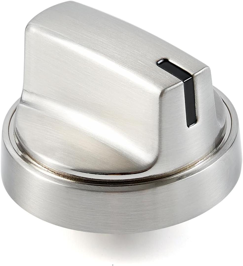 atgestore WB03X29300 Stainless Steel Stove Knobs Replacement for GE Stove Parts 191D8446 Range Parts Knobs JGP3030SLSS JGP3036SL1SS JGP3030SL1SS GE Cooktop Knob Burner Control Knobs 1 Pcs