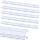 Patelai 6 Pcs Lateral Front to Back File Bar Rails Hanging File Cabinet Rails Stainless Steel Drawer Inserts for Sides Letter Size Folders Office Home, White 15.76 Inches Long