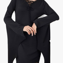 Women Halloween Sexy Dress Bat Sleeve Gothic Party Short Dress Vintage Halloween Witch Cosplay Costume with Hooded