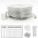 20ft Rope Lights Outdoor, Connectable & Flexible Tube Lights with 8 Modes Controller,Waterproof White LED Rope Lighting for Deck,Garden,Pool,Patio,Bedroom,Party,Indoor & Outside Landscape Lighting