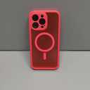 for iPhone 15 Pro Max Case, Compatible with MagSafe, Built-in Privacy Screen Protector and Camera Protection, Anti Spy Full Body Dustproof Shockproof Hard Phone Case 6.7", Hot Pink