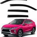 Window Visors Rain Guards fits 2018-2025 Mitsubishi Eclipse Cross, Window Wind Deflectors Vent Shades Accessories, Out-Channel, Dark Smoke 4 Pcs, 2019 2020 2021 2022 2023 2024