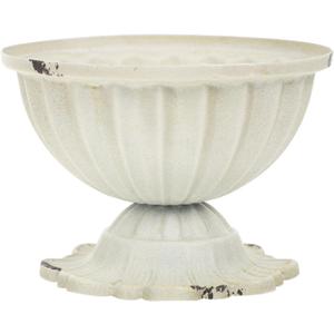 Kichvoe Metal Urn Planter, Mini White Flower Arrangement Pots for Wedding Centerpiece Vintage Iron Flower Vase for Tabletop Decoration, 4.4 * 3.14inch (11.20X11.20X8.00CM)