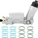 926-876 Aluminum Engine Oil Cooler And Oil Filter Housing Adapter,Compatible With 2011-2016 Chrysler 200 300, Dodge Charger, Grand Cherokee, Wrangler 3.6L V6 Engine,Replaces# 5184304AE, 68105583AF