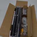 YaFex Heavy Duty Curtain Rod 32-150 Inch, 1 Inch Adjustable Black Curtain Rods for Windows, Extra Long Window Treatment Rods with Aluminium Finials, Easy Installation