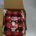 FLOE 36Pcs Burlap Christmas Drawstring Bags Buffalo Plaid Xmas Gift Bags Burlap Xmas Candy Bag Small Christmas Linen Goody Gift Sacks Treat Sacks Reusable Gifts Wrapping Bag Holiday Party Favors (Red & Black Plaid)