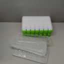 Ice Cube Tray with Lid, 4 Packs 56 Cubes Durable Stackable Ice Cube Trays for Freezer with Removable Lids, Easy-Release Plastic & Silicone Ice Tray for Cocktail, Coffee (Green)