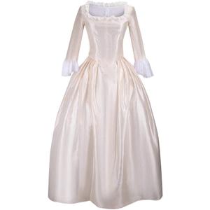 Yejue Royal Colonial Girl Child Princess Costume Hamilton Elizabeth Schuyler Angelica Peggy Cosplay Kid Victorian Dress (X-Large, Champagne Version)
