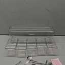 Condiment Tray with Stainless Steel 5 Spoons, 5 Forks and 1 Clip, Chilled Condiment Server, Condiment Server, Bar Garnish Holder on Ice, Bar Accessories Fruit and Salad with Removable Trays and Lid (Rectangular)