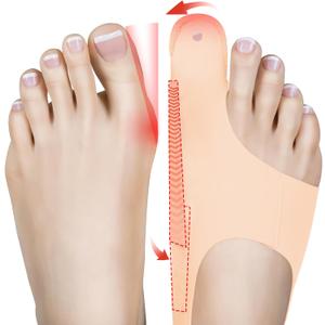 Bunion corrector for relieving thumb valgus, bunion socks that can be worn day and night, beautiful and practical bunion correctors, toe straightener for women and men. - 1 pair of Large