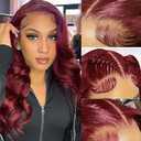 IWISH Body Wave Lace Front Wigs Human Hair Wigs for Black Women Pre Plucked with Baby Hair 180% Density 30 Inch T-Part Natural Black 13x6 HD Lace Front Wigs Human Hair with Natural Hairline