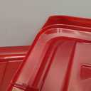 IRIS USA 94 Qt. Stackable Plastic Storage Bins with Lids, 2 Pack - BPA-Free, See-Through Organizing Solution, Latches, Durable Nestable Containers, Secure Pull Handle, Made in USA - Red