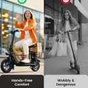 Gyroor C1S Electric Scooter with Seat for Adults - 550W Motor, Pet Basket, 19 MPH Top Speed, 20 Miles Range, 12" Pneumatic Tires, Foldable Commuting Scooter, Black