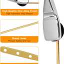 2 x Toilet Handle Replacement Kit, 702 Universal Toilet Flush Handle, Zinc Alloy Toilet Tank Trip Lever with H2 Brass Arm Front-Mount Compatible with American Standard, Mansfield Toilet, Silver
