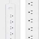 Amazon Basics Smart Plug Power Strip with 6 Individually Controlled Outlets and 3 USB Ports (2 USB-A and 1 USB-C), Works with Alexa Only, 2.4 GHz Wi-Fi, No Hub Required, White