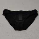 Zmart Women Low Rise Bikini Bottoms - Full Coverage Ruched Bathing Suit Swim Bottom Swimsuits Swimwear (Large, Black)