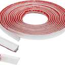 Flexible Trim Caulk Strip Wall Moulding Trim, 1/2 in x16 Ft Peel and Stick Trim for Wall Corner Deco, Ceiling, Backsplash Tile Edge, Countertops, Baseboard, Floor(White)