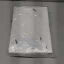 15 Pcs White Gift Bags with Clear Window, 7"x5.1"x9.8" Kraft Paper Shopping Bags with Handles, Bulk Treat Bags, Reusable Favor Bags for Graduation Birthday Wedding Party Bouquet Wrapping Gifts (Small)