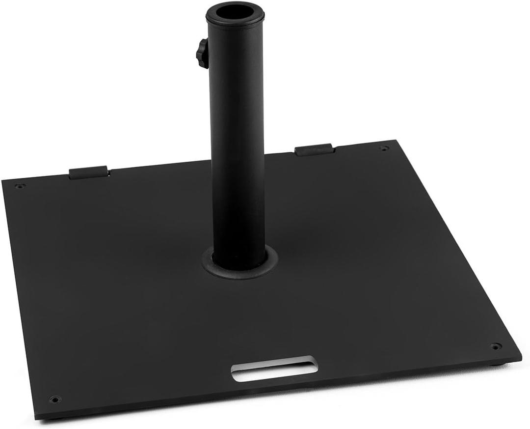 Trademark Innovations 20" Square 36lb. Steel Umbrella Base with Wheels and Carry Handle (Black)