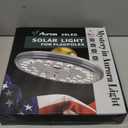 Flagpole Light Solar Powered, Auro 8 Silver Flag Pole Light 29 Bright Huge LED for 15-25 Ft Outdoor Flag Poles, 20 Hour Long-Lasting Spectacular Aurora Lighting, Dusk to Dawn Auto On/Off