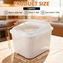 Blushtier 4 Pack Flour Bins with Wheels, White, 20 Lbs