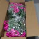Hananona 6 Pcs Artificial Geranium Flowers for Outdoors Geraniums Silk Flowers Outdoor UV Resistant Garden Plants Faux Flowers for Home Kitchen Table Centerpieces Decor (6, Rose Red)