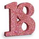 Eploger 18th Birthday Becorations for Girls,Rose Gold Glitter Number 18 Sign Birthday Centerpiece,Number 18 Table Topper