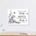 Framed Inspirational Quote Wall Art-Floral Canvas Print Paintings Pictures for Hummingbird and Butterfly Wall Dcor for Bedroom, Living Room, Bathroom, Office Ready to Hang16x24Inch