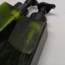 UUJOLY Foaming Soap Dispenser 650ml (22oz) Refillable Plastic Pump Bottle for Liquid Soap, Shampoo, Body Wash (2 Pcs) (Green)