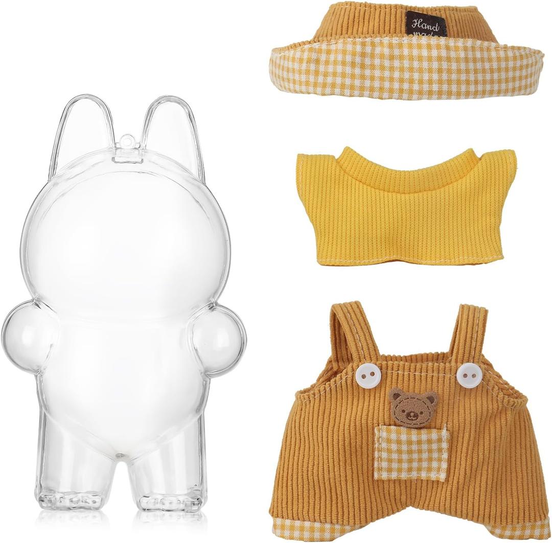 Protective Case & Clothes Set for Doll: Snap-Seal Display Shell + Outfit for 6.7inch Figures (6.7 inch)