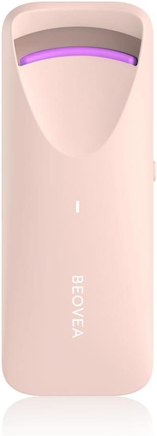 Heated Eyelash Curler - Electric Eyelash Curler with Heat Sensitive Silicone Pad, Type-C Rechargeable Mini Lash Curler, 8s Fast Heating 24hrs Long Lasting Lash Lift to Style Natural Eyelashes (1PINK)