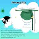 D DODOU Unisex Adult Matte Graduation Cap and Gown Set with Honor Cord Gold Stoles for College School Bachelor Graduates (Emerald Green, 45)