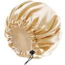 Satin Silk Bonnet For Curly Hair Bonnet Braid Bonnet For Sleeping Bonnets For Women Large Double-layer Adjustable 